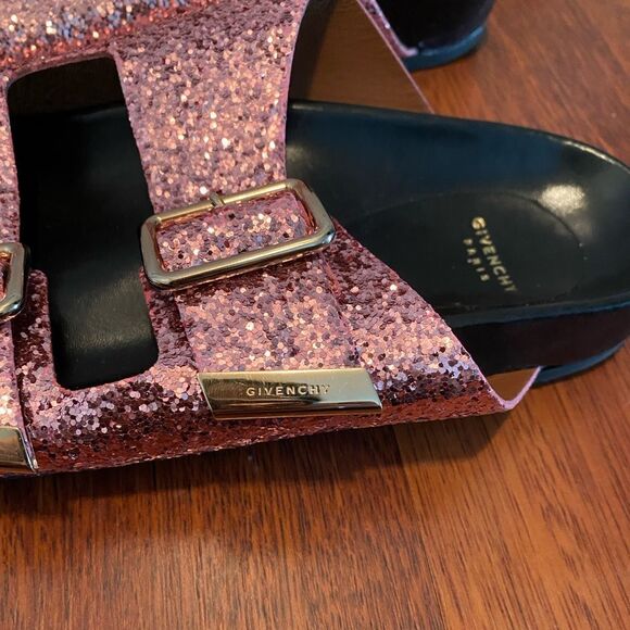 Givenchy Swiss glitter Double Buckle Sandals- Birkenstocks - Picture 6 of 9